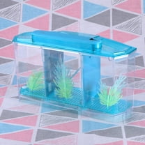 Niceauty Blue Desktop Fish Tank Durable Three Grid Design Practical for Home Decoration