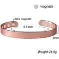 thumbnail image 2 of Pulsera magnética de cobre, alivia la artritis, el túnel carpiano y el dolor en las articulaciones, pulsera magnética de cobre ajustable para adaptarse a la mayoría de las muñecas, 2 of 4