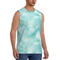 thumbnail image 2 of Fotbe Blue Marble Men's Camiseta sin Mangas Estampada para Hombres, Playera Casual para Gimnasio, Entrenamiento, Playa-X-Large, 2 of 7