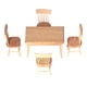 thumbnail image 5 of Muebles para casa de muñecas, 1 mesa, 4 sillas, muebles en miniatura de madera 1:12, juguetes para niños, regalo de decoración, 5 of 8