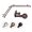 Brown, variant on Remi Corner Window Double Curtain Rod 13/16" dia. 66-120 inches - Antique Brass