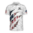 thumbnail image 2 of Custom Name Team Name American Flag Bowling Men's Polo Shirt S-5XL, 2 of 5
