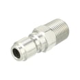 thumbnail image 1 of Adaptador de pistola de lavado a presión de acero inoxidable de 3/8" NPT tono plateado para vehículos de Unique Bargains, 1 of 7