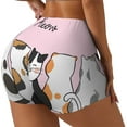 thumbnail image 2 of Kdxio Cute Cats Print Workout Shorts for Women Seamless Soft Smooth Gym Yoga Scrunch Active Shorts, 2 of 9
