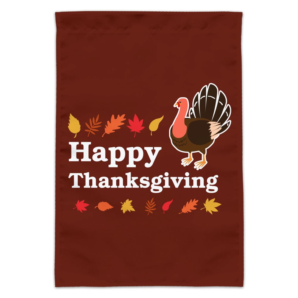 Happy Thanksgiving Turkey Garden Yard Flag