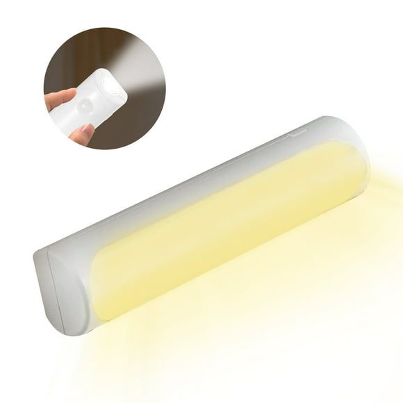 Mistaha Motion Sensor Closet Lights Under Cabinet with Flashlight Warm Wireless Stick-on Lights with Rechargeable Battery 9 LED Night Light Bar Magnetic Motion Sensor Night Light for Bedroom Stairs