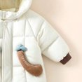 thumbnail image 7 of 18-24 Months Newborn Baby Winter Hooded Snowsuit Deer Ear Padded Romper Infant Zipper Warm Jumpsuit Outfit, 7 of 7