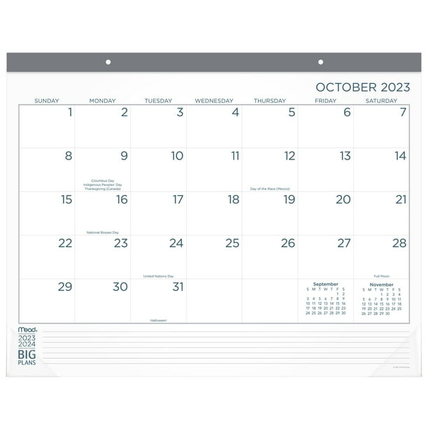 Mead BIG PLANS 2024 Monthly Desk Pad Calendar Standard 21 34 x 17