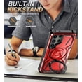 thumbnail image 4 of Compatible with Samsung Galaxy S24 Ultra Case Magsafe Stand Heavy Duty Case for Men Women Magnetic Shockproof Protective Ostand Red, 4 of 10