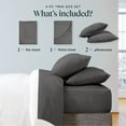 thumbnail image 4 of Luxclub Cooling Microfiber Bed Sheets & Pillowcases, Extra Deep Pocket, 4-Piece, Dark Grey, Twin, 4 of 8