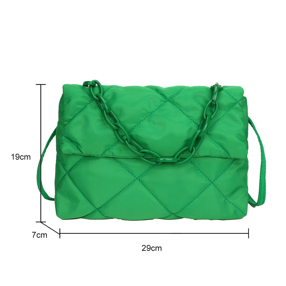 Pinfect Chain Crossbody Square Bags Nylon Flap Tote Bag Casual Quilted Fashion for Party, Adult Unisex, Size: One Size
