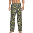thumbnail image 2 of Goofa Modern Yellow Excavator Printed Soft Pajama Pants for Men, Wide Leg Comfy Casual Lounge Yoga Pants-X-Large, 2 of 9