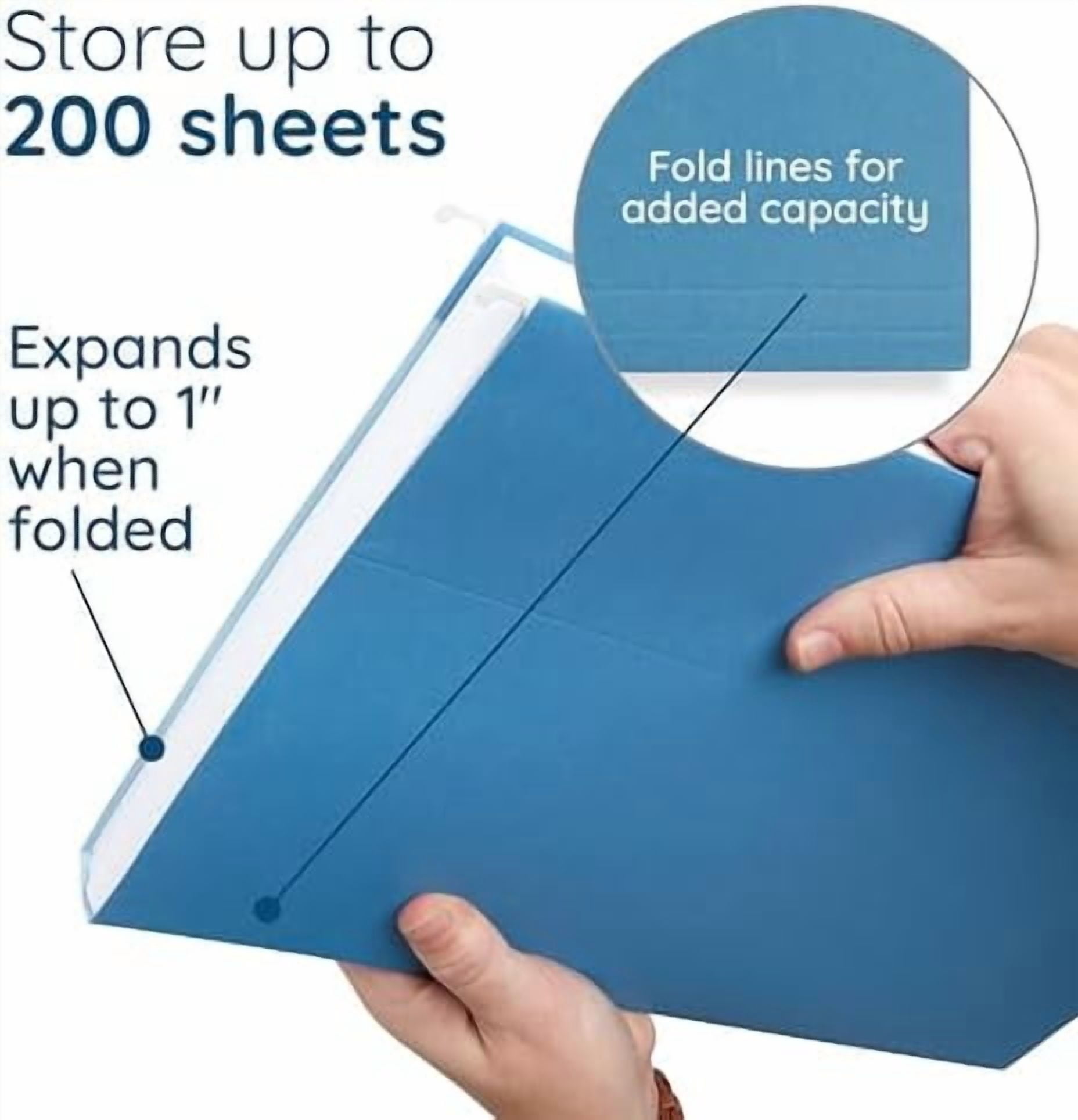 50 Legal Hanging File Folders, 50 Reinforced Hang Folders, Designed for Home and Office Color Coded File Organization, Legal Size, Assorted Colors, 50 Pack