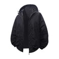 thumbnail image 2 of Guluxicc Hooded Windbreaker Jackets for Men with Pockets Drawstring Full Zipper Long Sleeve Solid Hooded Jackets for Outdoor Hiking Fall Winter, 2 of 6