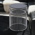 thumbnail image 3 of ET901 Chrome Finish Metal Nested Base with Tinted Tempered Glass Top 21" End Table, 3 of 7