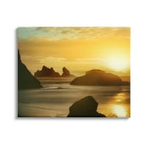 Stupell Industries Sea Stacks at Sunset Nature Photography Gallery Wrapped Canvas Print Wall Art, 30 x 24