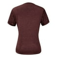 thumbnail image 4 of Razzly Women's T-Shirts Casual Short Sleeve V Neck Lace Trim Blouse Summer Fashion Tops Soft Comfortable Breathable Loose Fit Tee Shirt(Red,2XL), 4 of 5