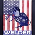 thumbnail image 3 of CafePress - American Flag Welder Design Welding Image T Shirt - Women's V-Neck Dark T-Shirt, 3 of 4