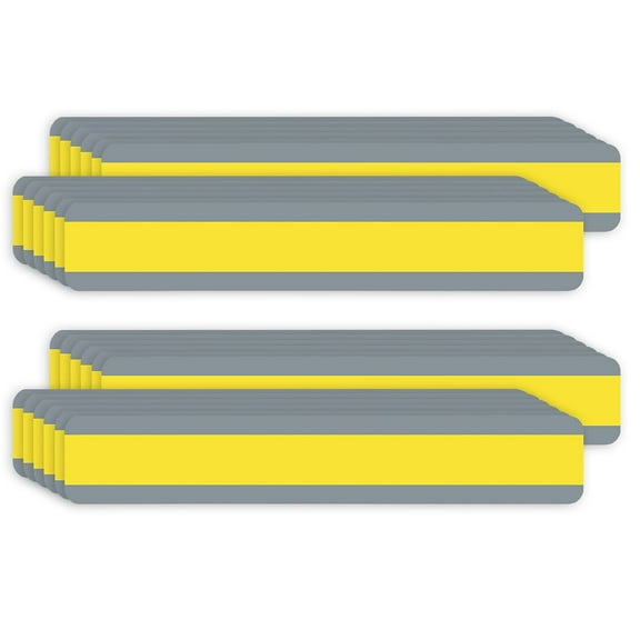 Ashley Productions Double Wide Sentence Strip Reading Guide, 1-1/4" x 7-1/4", Yellow, 12 Per Pack, 2 Packs