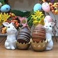 thumbnail image 2 of Landzoo One Easter Rabbit & Resin Egg Ornaments Colorful Easter & Thanksgiving Practical Artistic Beautiful Desktop Decoration, 2 of 7