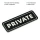 thumbnail image 4 of Uxcell Señal Privada para Puerta 6"x2" Etiqueta Adhesiva de Privacidad Instalación Fácil Negro 2 Paquete, 4 of 7