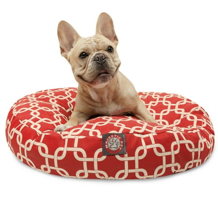 UPC: 0788995506294 | Majestic Pet | Links Round Pet Bed For Dogs  Removable Cover  Red  Small