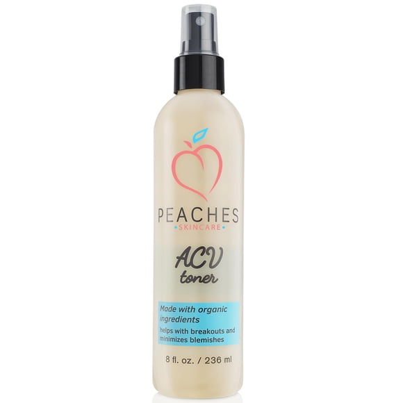 Tónico facial con vinagre de sidra de manzana (8 oz) - Extractos de cítricos veganos - Tónico facial para acné y imperfecciones - Exfoliante suave - ACV