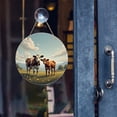 thumbnail image 4 of Rustic Round Wooden Wall Art Sign, 8" Decorative Home Decor, Vintage Cows Farm Animals Cattle Designs, Easy Hang, Gift-Ready for Christmas Living Room Bedroom Kitchen Office, 4 of 8