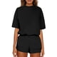 thumbnail image 1 of Conjunto informal holgado de color liso para mujer: diseño sencillo, ajuste cómodo, versátil para el uso diario, combinable con sandalias o zapatillas deportivas, varias tallas, 1 of 5