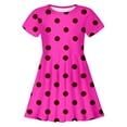thumbnail image 4 of Girls Dresses Children's Fashion Polka Dot Print Slim Short Sleeve Kids Clothing, 4 of 4