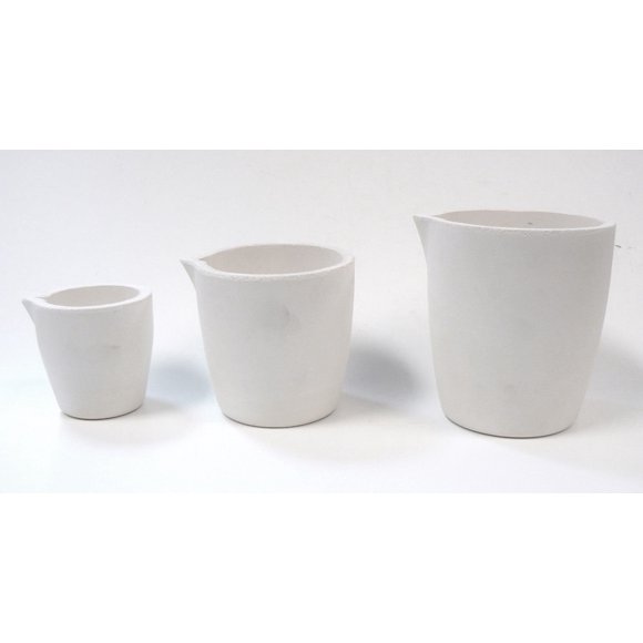 Juego de crisoles JTS 3 tazas de cerámica para fundir oro y plata