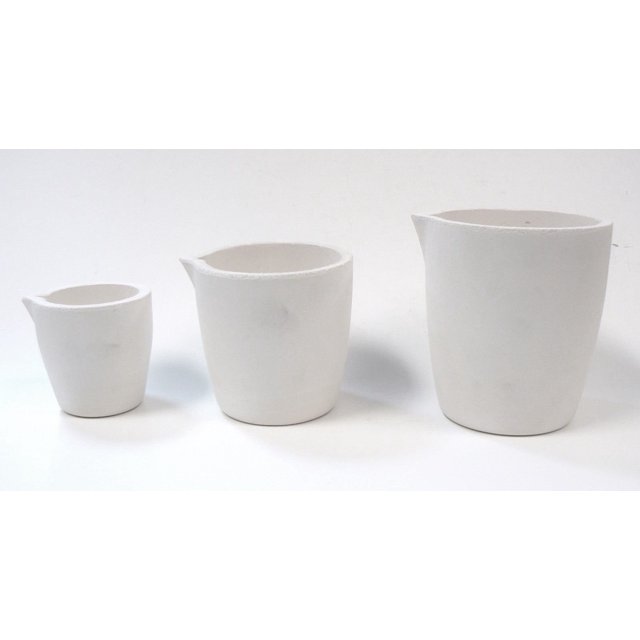 Juego de crisoles JTS 3 tazas de cerámica para fundir oro y plata