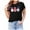 Black, variant on OAVQHLG3B 4th of July Outfits for Women American Flag T Shirt O-Neck Print Tops T-shirt Short Sleeve Casual Blouse