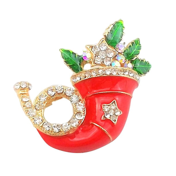 Broche Pin De Navidad Perno Alfiler Decorativo Para Suéter Bufanda Sombrero Oro