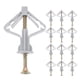 thumbnail image 1 of Kit de 50 anclajes para paneles de yeso, anclajes de mariposa, anclajes para paredes huecas, anclajes resistentes para montaje en pared seca, anclajes con tornillos, 1 of 7