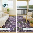 thumbnail image 4 of Addison Rugs Chantille Indoor/Outdoor Transitional Lattice Plum Machine Washable Rectangle Rug, 8' x 10', 4 of 8