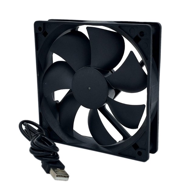 QUU 12cm DC Sin Escobillas Ventilador 5V 0.25A 2 Líneas 2 Pines De Alta Velocidad Servidor De Enfriamiento De Energía