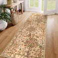 thumbnail image 1 of Alfombra Morebes Boho Floral de 2,5 x 8 pies, antideslizante, lavable, 1 of 9