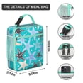 thumbnail image 3 of Small Insulated Lunch Bag with Handle, Lunch Bag for Women Men Keeps Food Hot/Cold Lunch Tote for Work Picnic Camping Starfish, 3 of 6