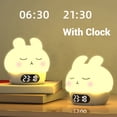thumbnail image 4 of Lámpara de Noche, Diseño de Conejito Ligero de iluminacióna Suave Con Reloj para Dormitorio, 4 of 7