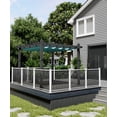 thumbnail image 5 of TEQIN 10' x 10' Outdoor Pergola With Roof,Outdoor Pergola With Retractable Canopy Metal Shelter For Porch Garden Beach Sun Shade Pavilion Grape Trellis Grill Gazebo Metal Patio Pergola, 5 of 7
