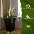 thumbnail image 3 of QCQHDU Large Planters for Outdoor Plants Flower Pots Set of 2,Tall Planters for Outdoor Plants,21 inch Outdoor Planters for Front Porch Planters（Black）, 3 of 6