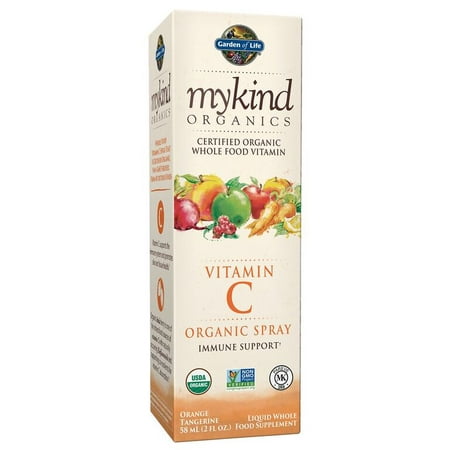 Garden of Life Mykind Organics Vitamin C Spray, Orange-Tangerine, 2 Fl