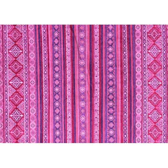 Ahgly Company Indoor Rectangle Oriental Pink Modern Area Rugs, 8' x 12'