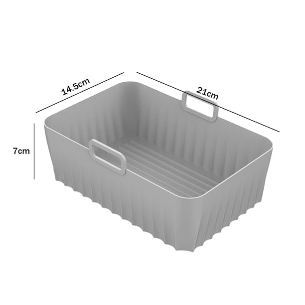 Alfombrilla Para Hornear Pasteles Bandeja de silicona para freidora de aire, alfombrilla antiadherente, herramientas de cocina reutilizables (1 Uds. Gris) Hugtrwg Libre de BPA