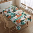 thumbnail image 2 of Vintage Rectangle Tablecloth 60x84 Inch, Flowers Boho Water Resistant Vinyl Washable Seasonal Table Cover for Thanksgiving Christmas Holiday Party Picnic Dinner Decor, 2 of 5
