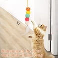 thumbnail image 4 of Clearance!Juguetes para gatos para aliviar el aburrimiento, columpio, colgante de puerta, palo de gato con plumas elásticas, campana, ratoncito y suministros para gatos, 4 of 5