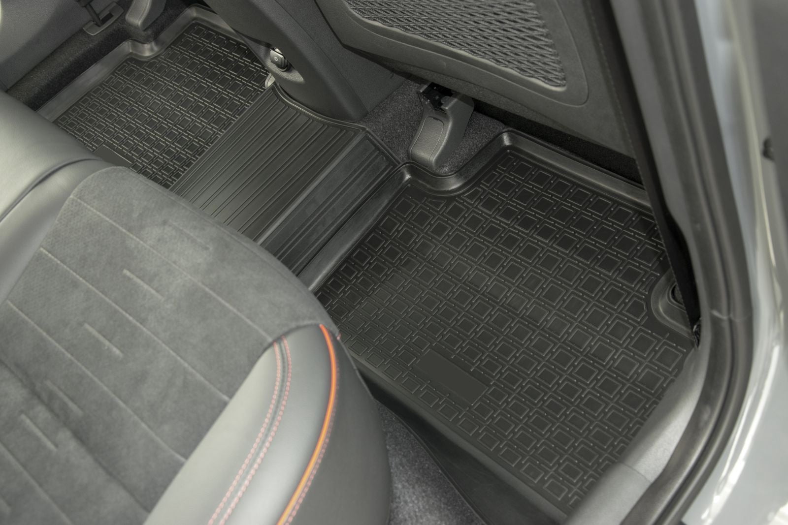 D Floor Mats for 2007-2014 Ford Edge (U387) / 2007-2015 Lincoln MKX (U388) Heavy Duty, Custom Fit, All Weather Liner Front & 2nd Row Full Set Rubber, Black