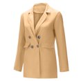 thumbnail image 2 of Vedolay Blazer jacket Womens Oversized Casual Long Sleeve Single Button Office Business Jackets Blazer,Brown XXL, 2 of 4
