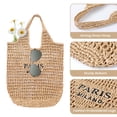 thumbnail image 4 of Bolso de mano Pleneal de Straw Beach para mujer tejido a mano, 4 of 7
